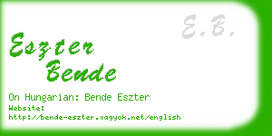 eszter bende business card